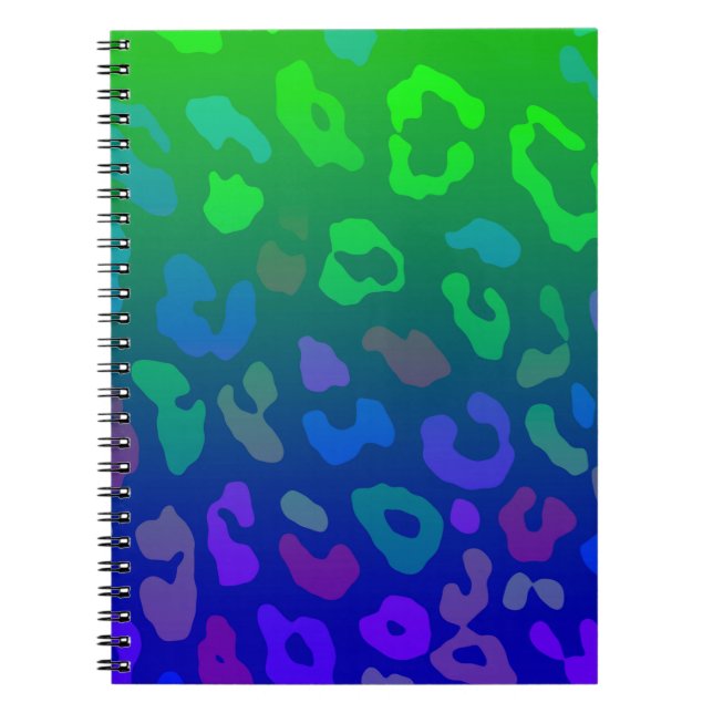 Carnet Empreinte de léopard Ombre Blues (Devant)