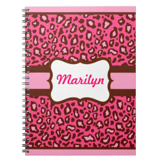 Carnet Empreinte de léopard personnalisé