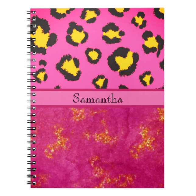 Carnet Empreinte de léopard rose Animal Cheetah Trendy Ch (Devant)