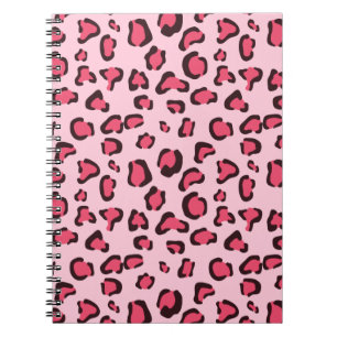 Carnet Empreinte de léopard rose faux