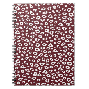 Carnet Empreinte de léopard rouge