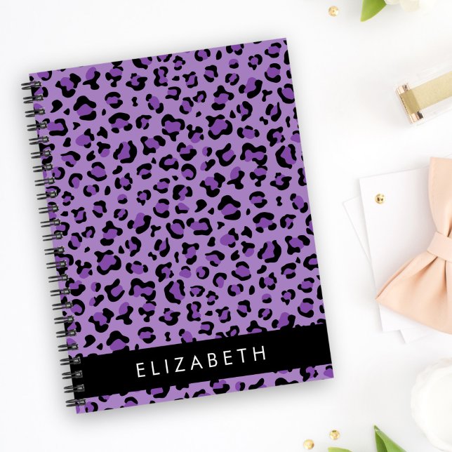 Carnet Empreinte de léopard, Spots, Leopard Violet, Votre (Créateur téléchargé)
