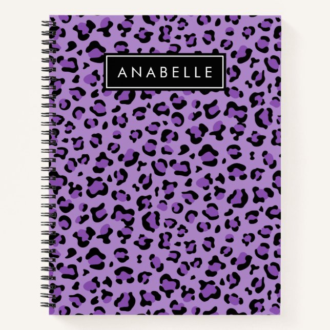 Carnet Empreinte de léopard, Spots, Leopard Violet, Votre (Devant)