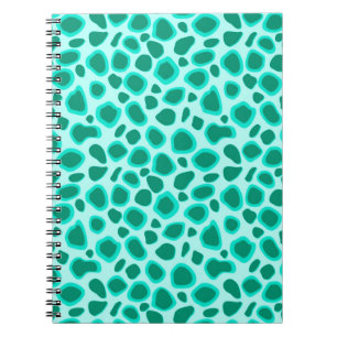 Carnet Empreinte de léopard - Turquoise et Aqua