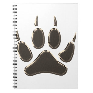 Carnet empreinte de pas de loup