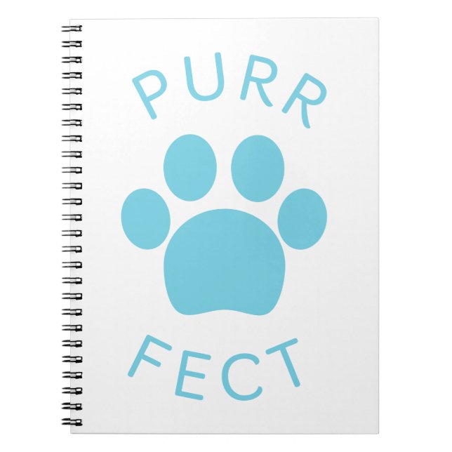 Carnet Empreinte de patte Cat Perfect Blue Purr (Devant)