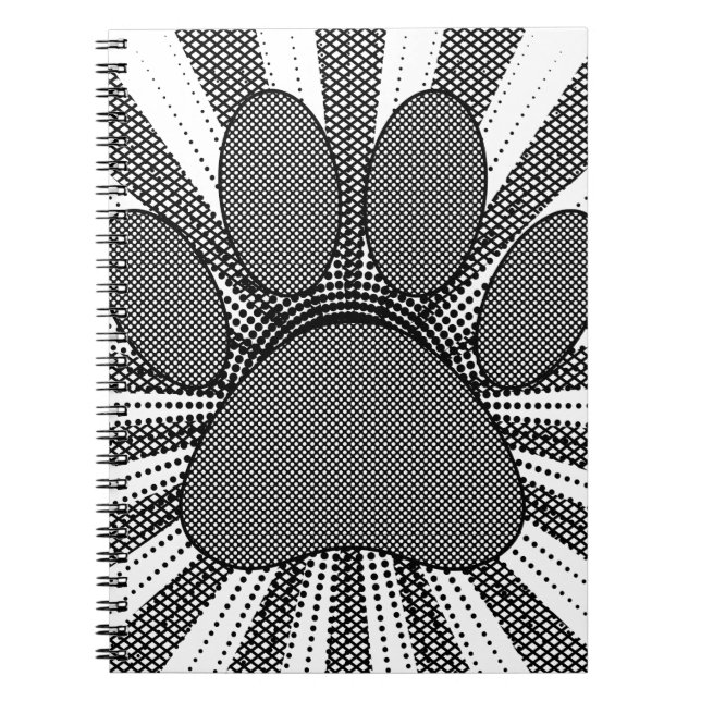 Carnet Empreinte de patte de chien style manga (Devant)