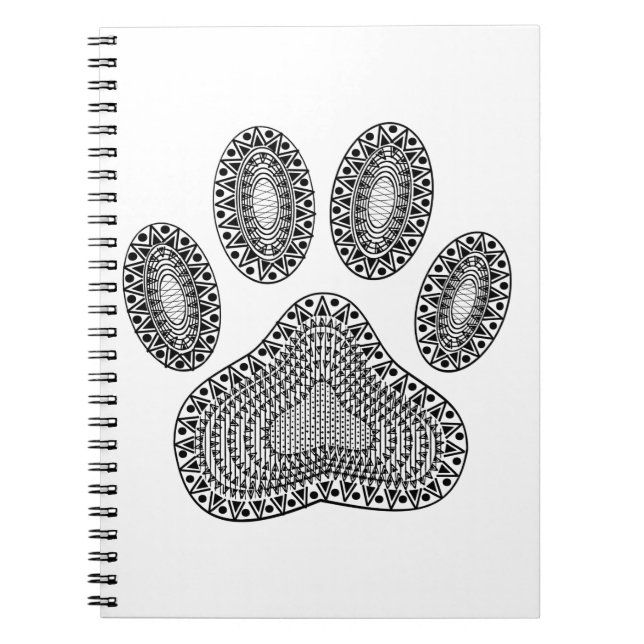 Carnet Empreinte de patte d'encre Abstrait (Devant)