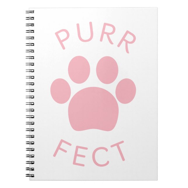 Carnet Empreinte de patte Pur Pink Parfait Chat (Devant)