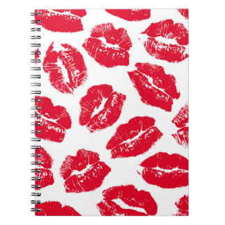 Carnet Empreinte Kiss Lèvres rouges : Vintage sans fil