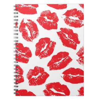 Carnet Empreinte Kiss Lèvres rouges : Vintage sans fil