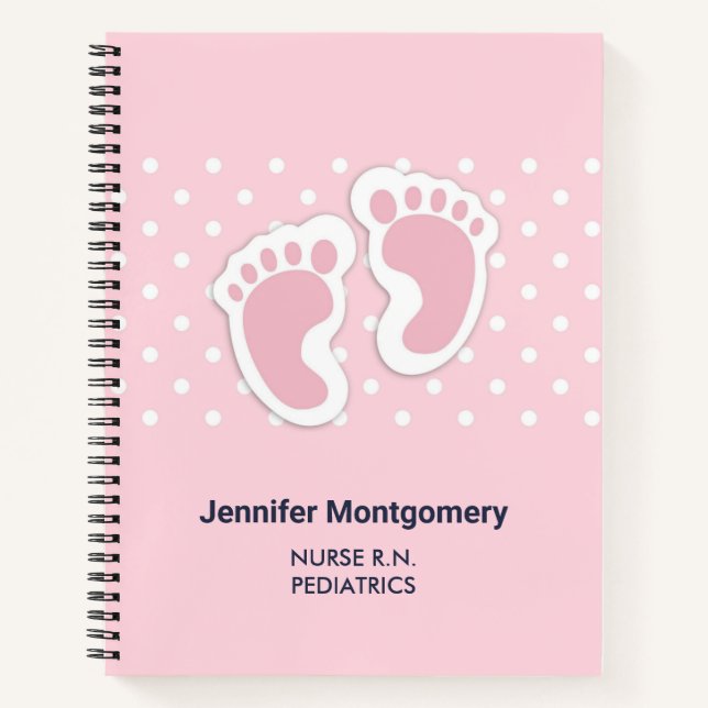 Carnet Empreintes Bébé Rose Cute (Devant)