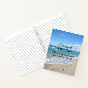 Carnet Empreintes dans le Sable Inspirational Christian