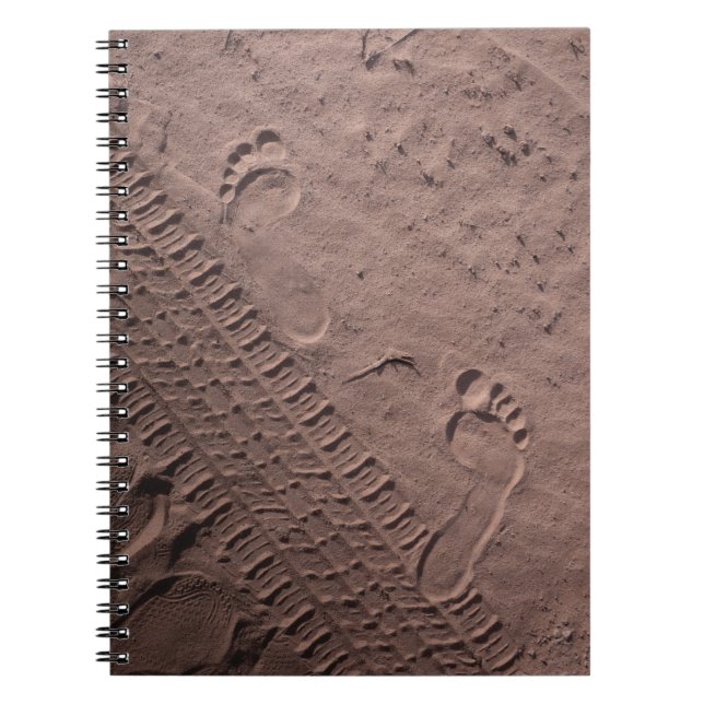Carnet Empreintes pieds dans le sable (Devant)