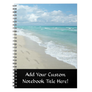 Carnet Empreintes sur la plage de sable blanc, Pittoresqu