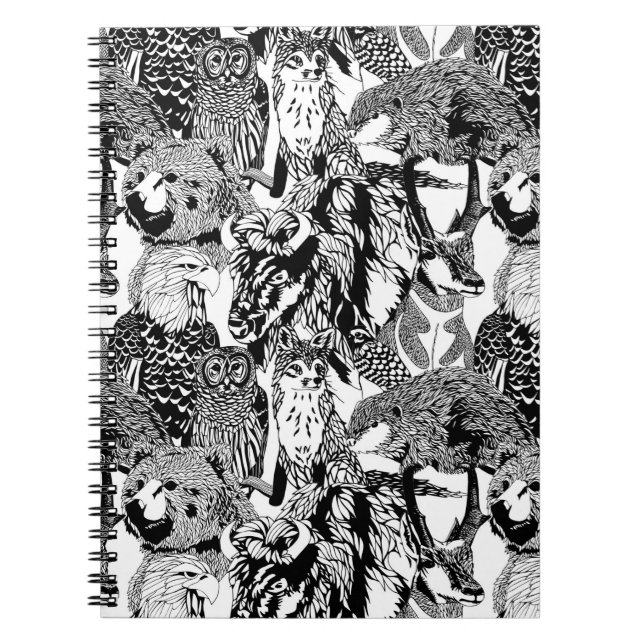 Carnet en bois de créature d'insigne (Devant)