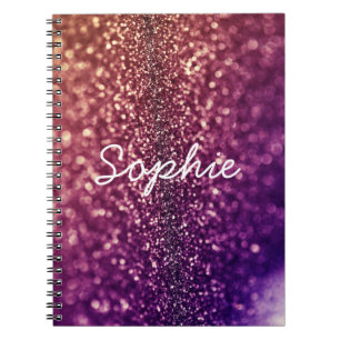 Carnet en cristal de parties scintillantes de