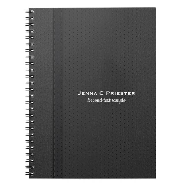 Carnet en cuir gris foncé Faux (Devant)