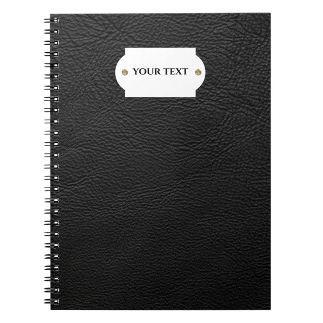 Carnet en cuir noir (Devant)