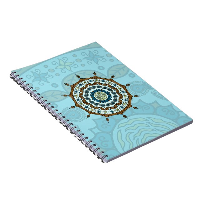 Carnet en cuivre Imaginaire Mehndi (Côté Droit)