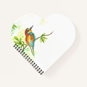 Carnet en forme de coeur avec Abeille Européenne a