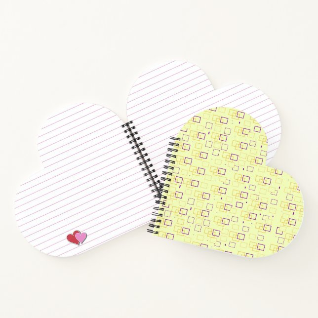 Carnet en forme de coeur de danse carré (Intérieur)