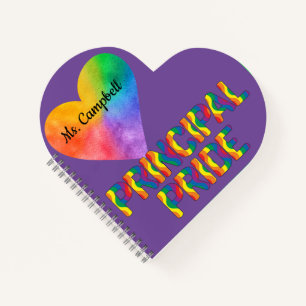 Carnet en forme de coeur de Pride Prinicpal