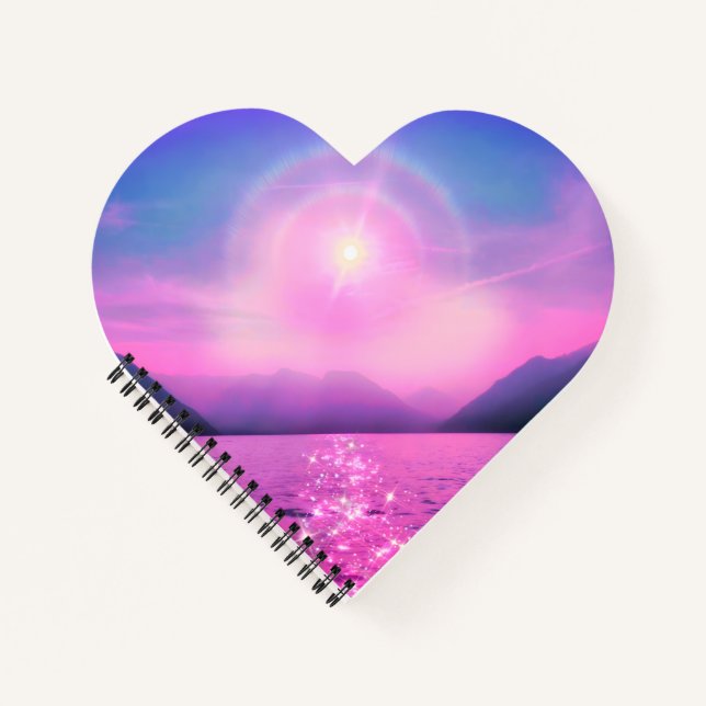 Carnet en forme de cœur Light on the Water (Devant)