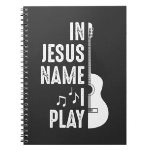 Carnet En Jésus Nom Guitare Chrétienne Joueur Guitariste