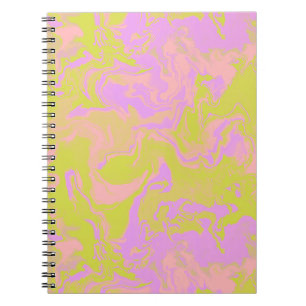 Carnet en marbre de citronnade rose