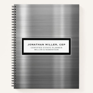 Carnet en métal brossé de luxe