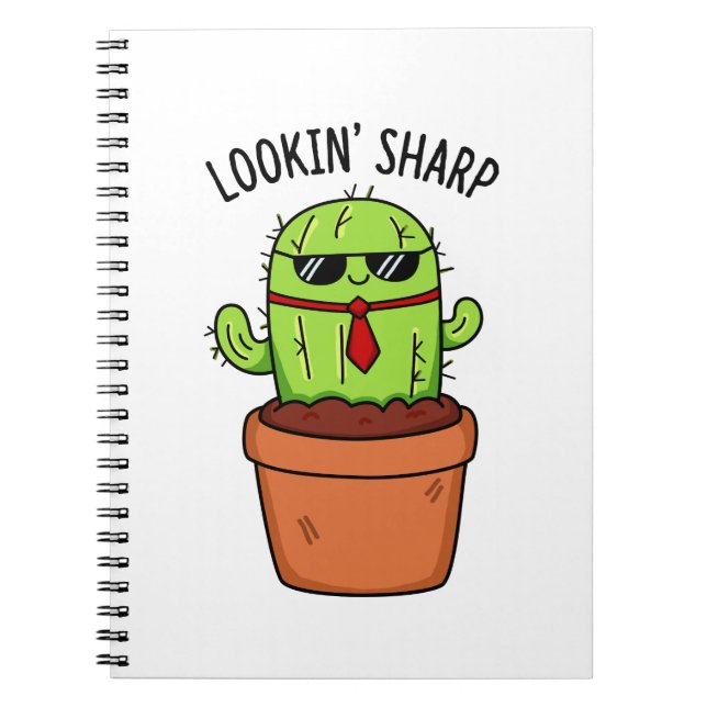 Carnet En regardant Sharp Funny Cactus Pun (Devant)