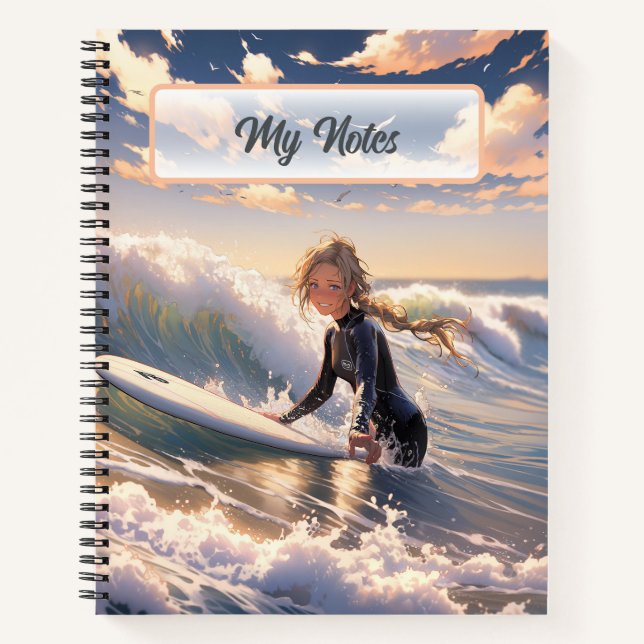 Carnet En route pour attraper une vague (Devant)