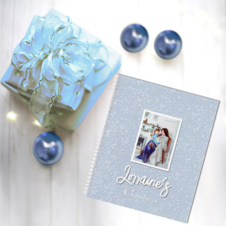 Carnet en spirale bleu Joyoux Noel