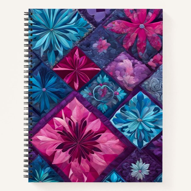 Carnet en spirale coloré en écaille (Devant)