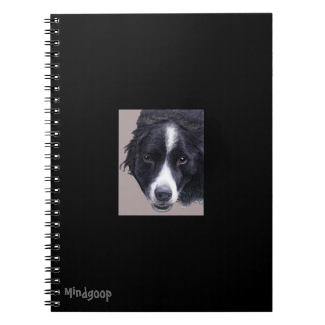 carnet en spirale de collie frontière (Devant)