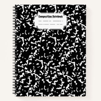 carnet en spirale de composition noire