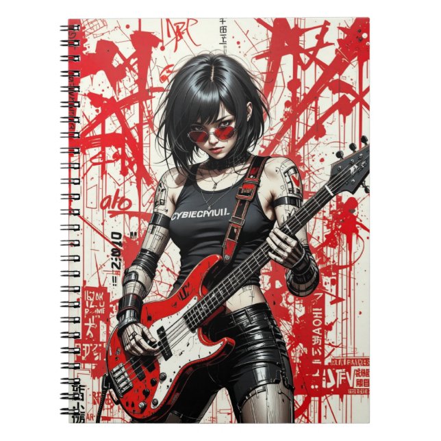 Carnet en spirale de la rébellion CyberBass (Devant)