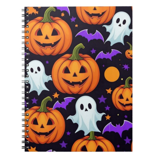 Carnet en spirale d'Halloween (Devant)