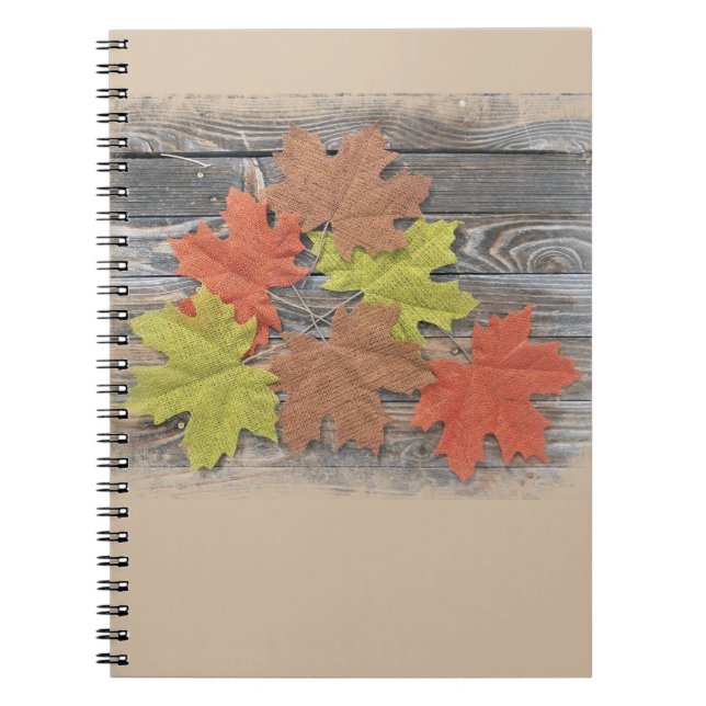 Carnet en spirale feuille éparpillé (Devant)