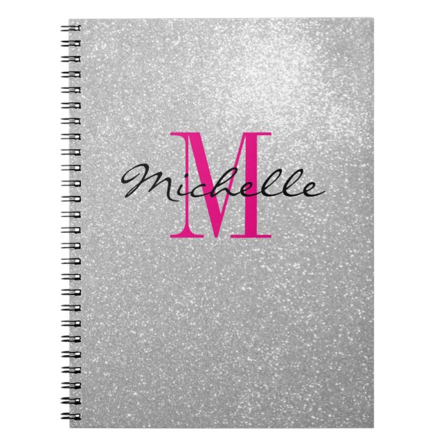 Carnet en spirale monogramme de parties scintillan (Devant)
