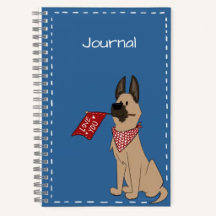 Carnet en spirale personnalisé "Je t'aime" Chien m