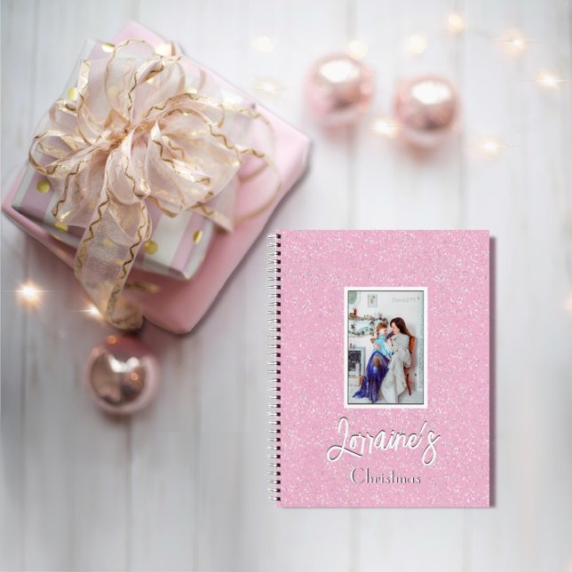 Carnet en spirale rose Joyoux Noel (Créateur téléchargé)