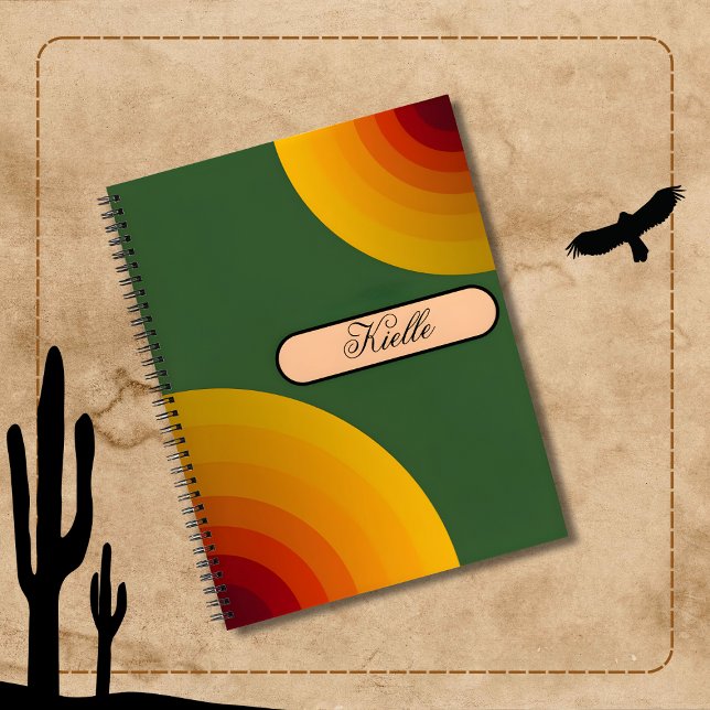 Carnet en spirale Sunset Retro (Créateur téléchargé)