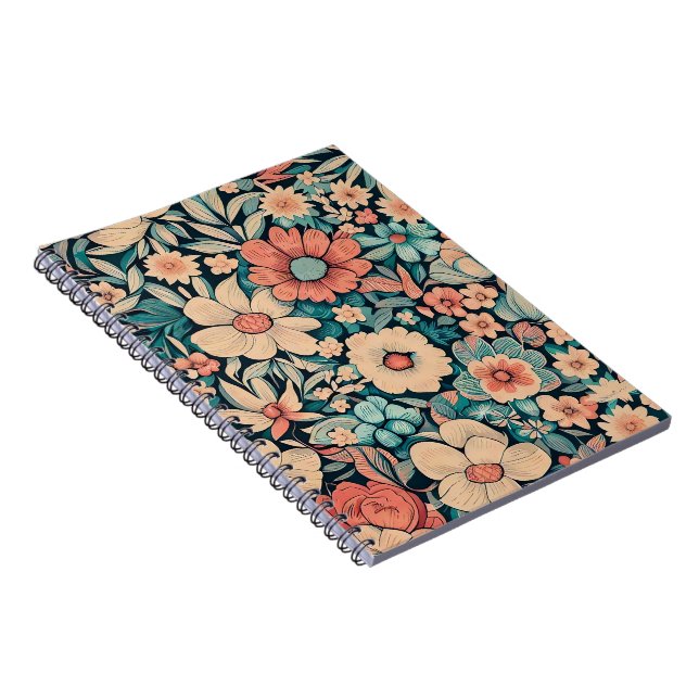 Carnet en tissu de fleurs de Bohême (Côté Droit)