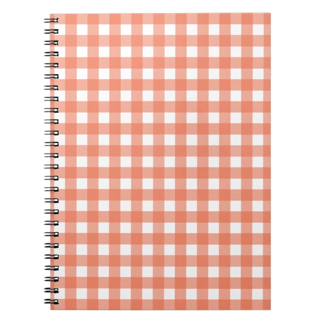 Carnet En vichy orange (Devant)
