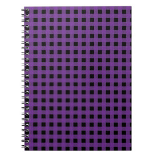 Carnet en vichy raisin et noir