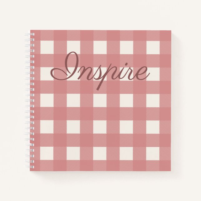 Carnet En vichy rose (Devant)