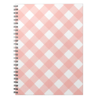 Carnet En vichy rose doux