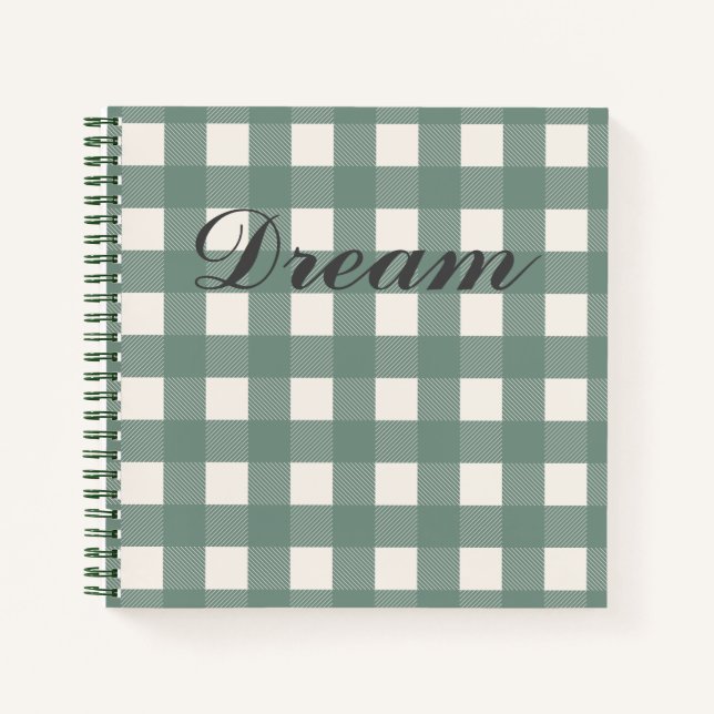 Carnet En vichy verte (Devant)